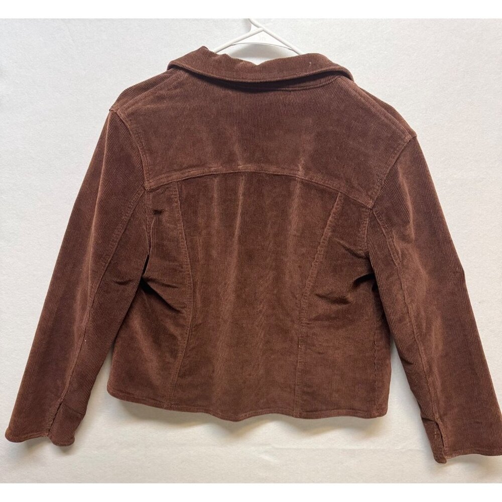 Chadwicks Womens Brown Corduroy Button-Up Jacket Size 8P With Flap Pockets - Picture 7 of 7